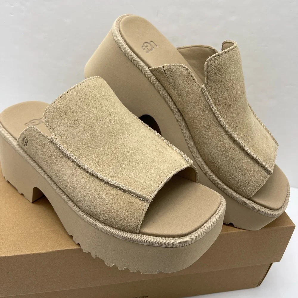 UGG Tan Platform Slide Sandals UGG
W / 1167476
W NEW HEIGHTS SLIDE MDSD
Mustard - Picture 8 of 16